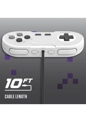 Manette Legacy16 Avec Fil USB (3 Mètres) Pour Nintendo Switch Par Retro-Bit - Grise / Classic Grey